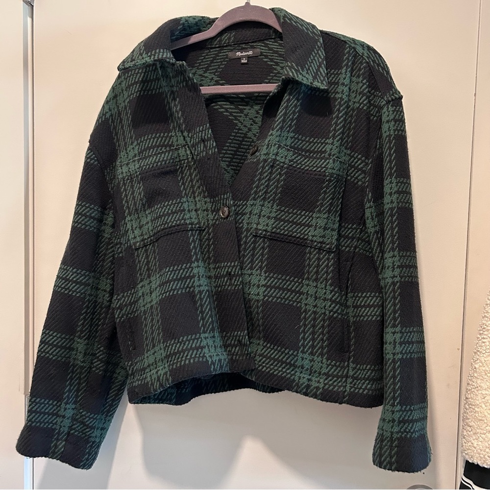 Madewell Flannel Boxy Shirt-Jacket in Plaid